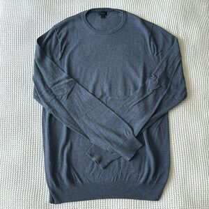 J. Crew Knit Crewneck Sweater Heathered Ocean - SIZE LARGE TALL